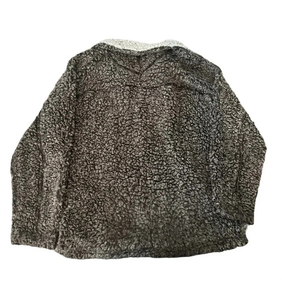 ☕ True Grit Frosty Tipped Pullover Fleece Size S – Brown Cozy Quarter Zip 🤎✨ - Picture 2 of 3